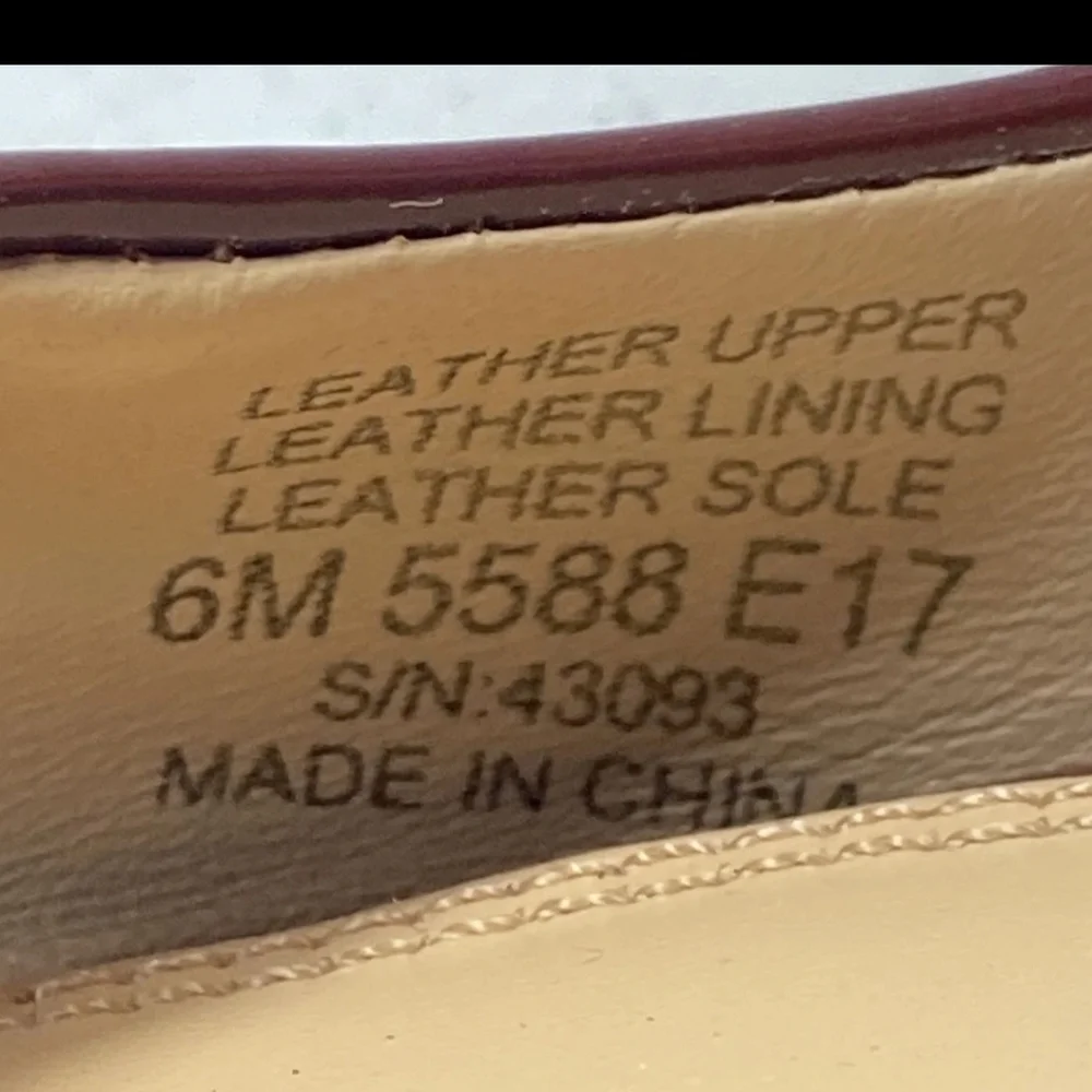 Tory Burch Maroon Flats with Gold Detail 6m